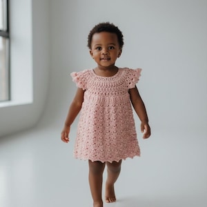 crochet communion dress Crochet Long Sleeves Modest First Communion Girl Dress FM094 Pre-order 8 years / Ivory