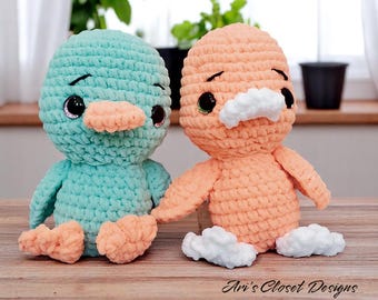 Kaczka Dede: Miękkie, szydełkowe pluszowe kaczuszki – urocze zabawki amigurumi