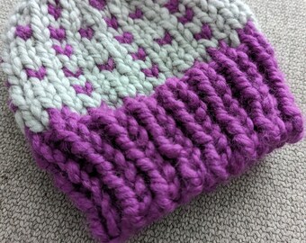 Silver Grey and Orange knitted hats, Lollipop pink purple Beanie Hat for kids, Pompom knit hat for children, READY TO SHIP