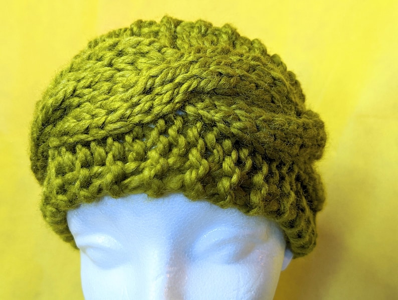 Handknit Headband in orange, pink ear warmer gift for her, headbands for girls, green women's headband, READY TO SHIP Lemongrass green