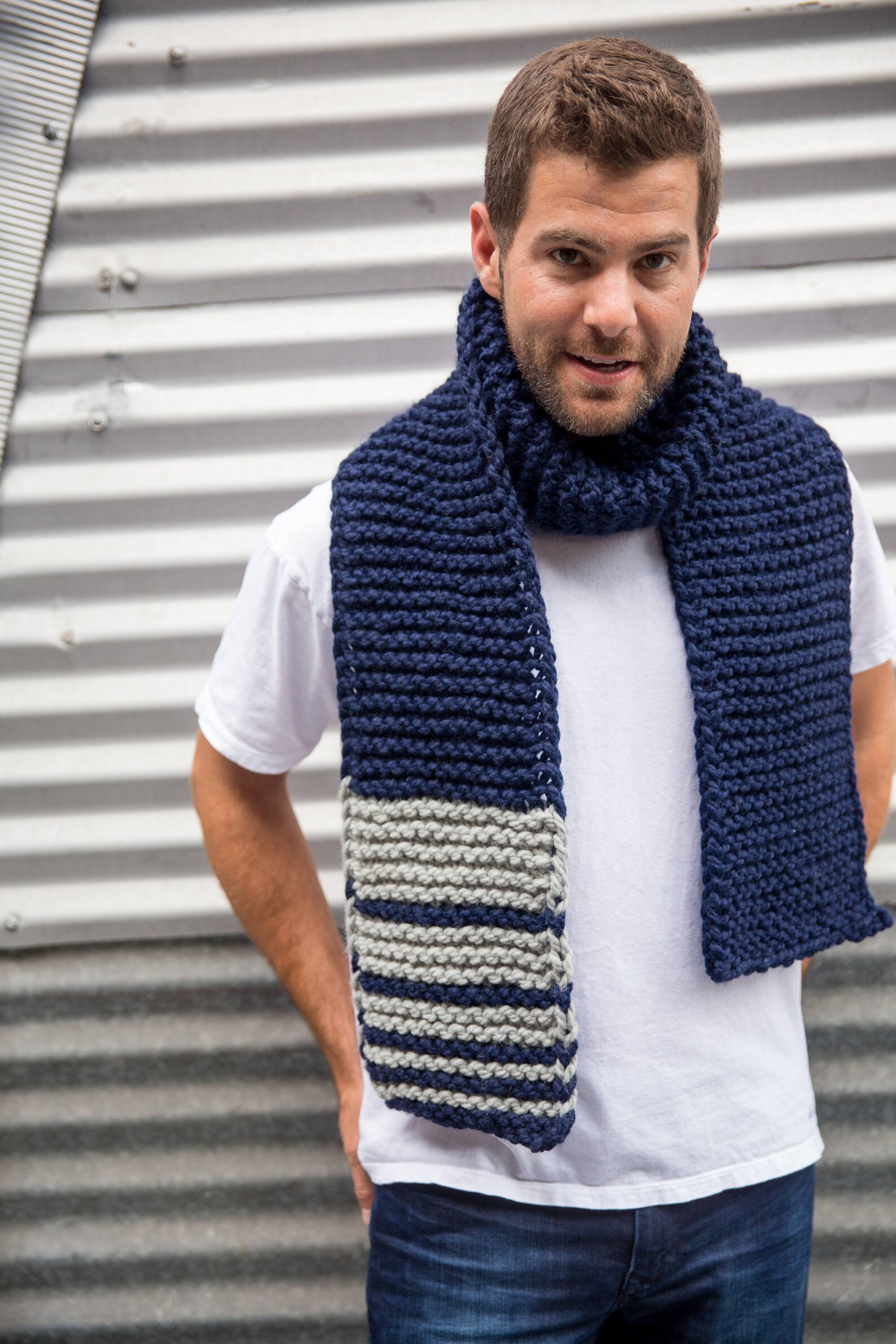 Navy Dark Blue And Light Grey Long Unisex Fibonacci Sequence Etsy