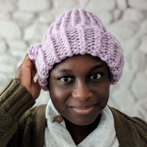 Handknit Beanie Balaclava, pink Handmade Hat and neckwarmer combo Set, Lavender hat Gift for Her READY TO SHIP image 9