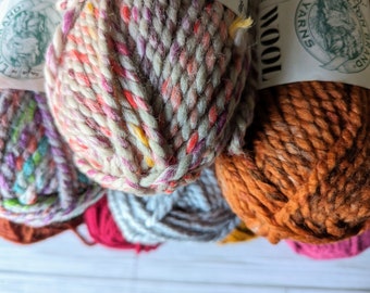 Lion Brand Wool-Ease Thick and Quick Yarn Prints & Stripes, Knitting and Crochet Supplies, Chunky yarn, Striped yarn, multicolored yarn