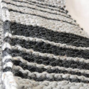 Black and Grey Chunky Fibonacci Infinity scarf 2nd version Made to Order image 7