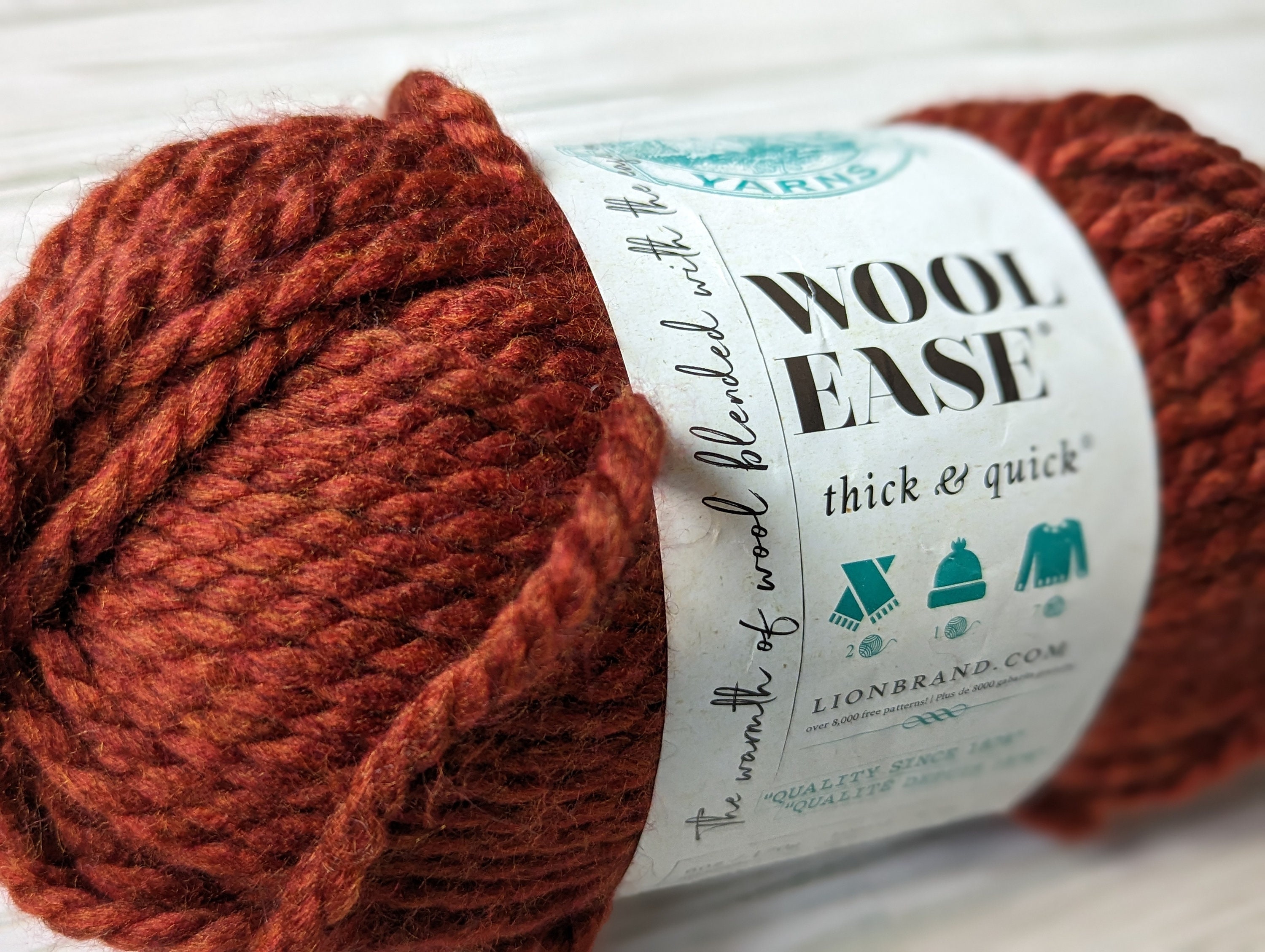 Spice Market Lion Brand Wool Ease Thick and Quick Yarn Skein Super Bulky  Bonus Bundle 10 oz