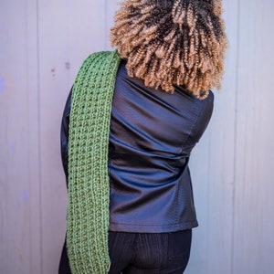 Grassy Green Hand Knit Scarf, Bright green winter scarf for women, Men's handknit scarf, MADE TO ORDER image 7