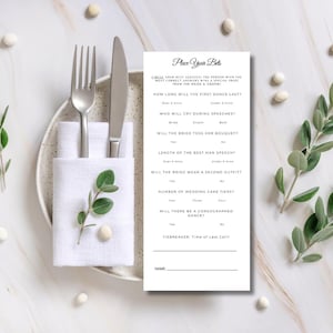 Mariage personnalisable, placez vos paris, carte de paris avec accessoires, jeu amusant pour une réception, modèle sur toile, shower de mariage, fiançailles, feuille de paris, B001