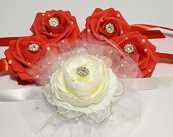 Henna Night Hand Corsage: Bride & Bridesmaids Set of 5