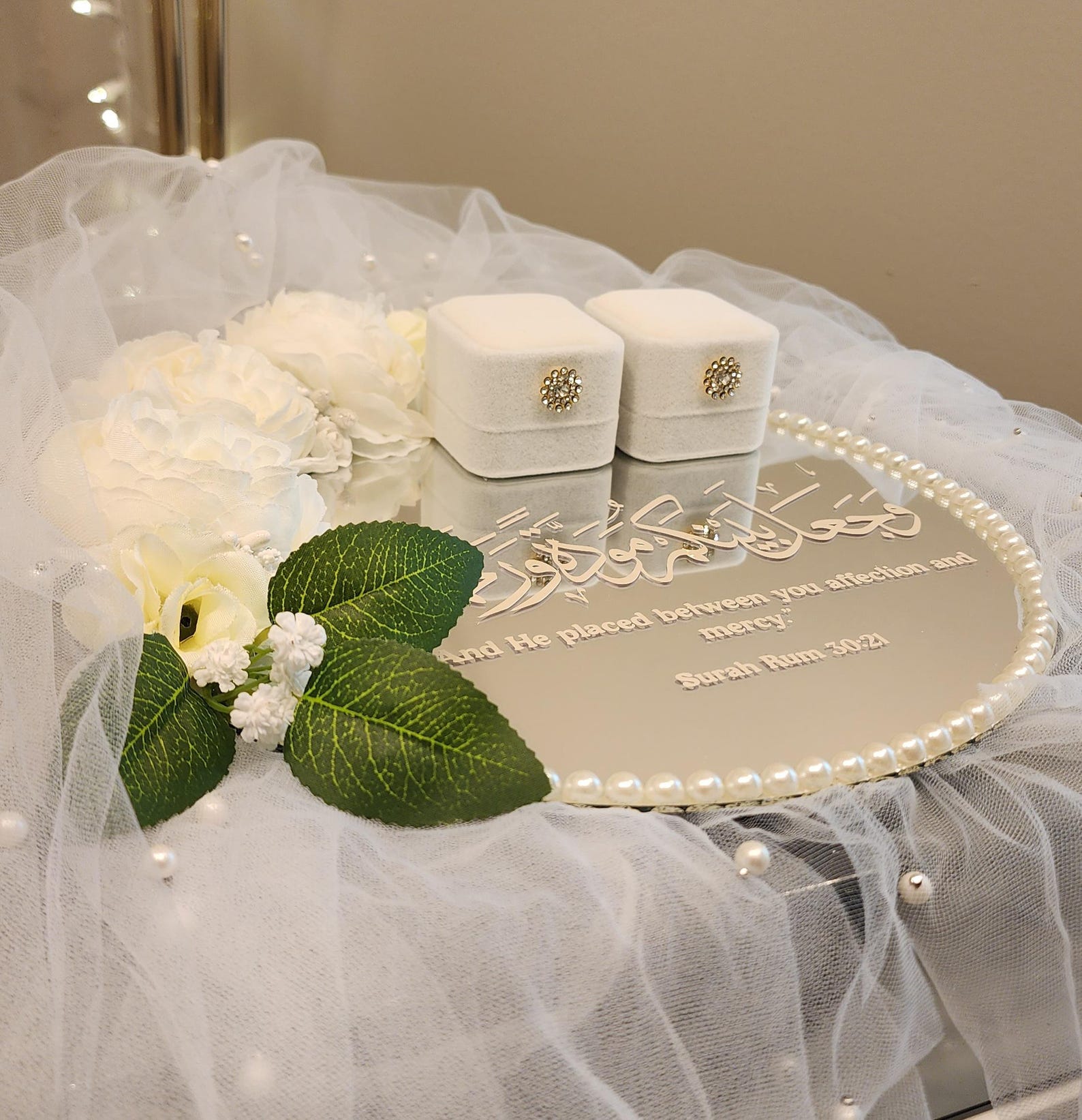 Customized Ring Plate Tray | Nikkah Ring Tray | Wedding Ring Tray - Etsy