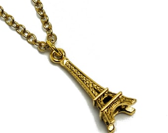 Kritz Collana Donna Torre Eiffel – Placcata Oro – Ciondolo Parigi Con Catena Regolabile 42+5 Cm - 4