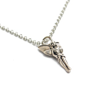 Fairy Necklace in Silver - Silver Fairy  Necklace, Silver Fairy Jewelry, Fairy Wing Necklace, Fantasy Necklace, Silver Sprite Necklace