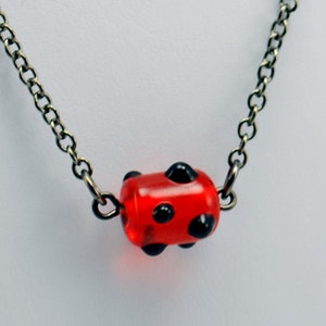 Bumpy Black Orange Beaded Necklace in Gunmetal - Abstract Halloween Jewelry, October Jewelry, One of a Kind
