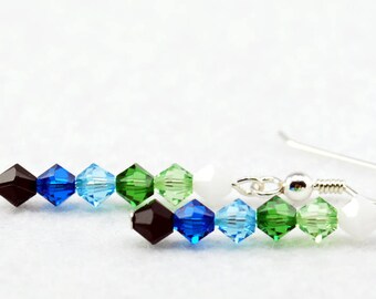 Finn Stick Ohrringe aus Sterlingsilber - Finn der menschliche Ohrringe Abenteuer Zeit Ohrringe, Finn Schmuck, Geek Hochzeit, Fandoms Swarovski