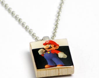 Upcycled Mario Necklace in Silver