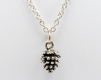 Pine Cone Necklace in Silver - Pinecone Jewelry, Woodland Necklace, Pine Trees, Forest, Nature