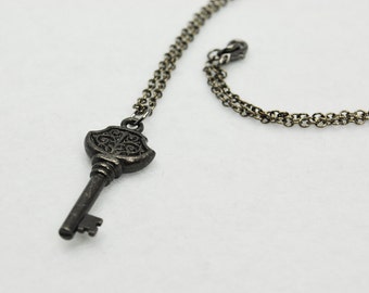 Viktorianischen Schlüsselkette - schwarz, schwarze Schlüssel Halskette, Steampunk Halskette, Kostüm, Cosplay, Gothic, Gothic, Lolita