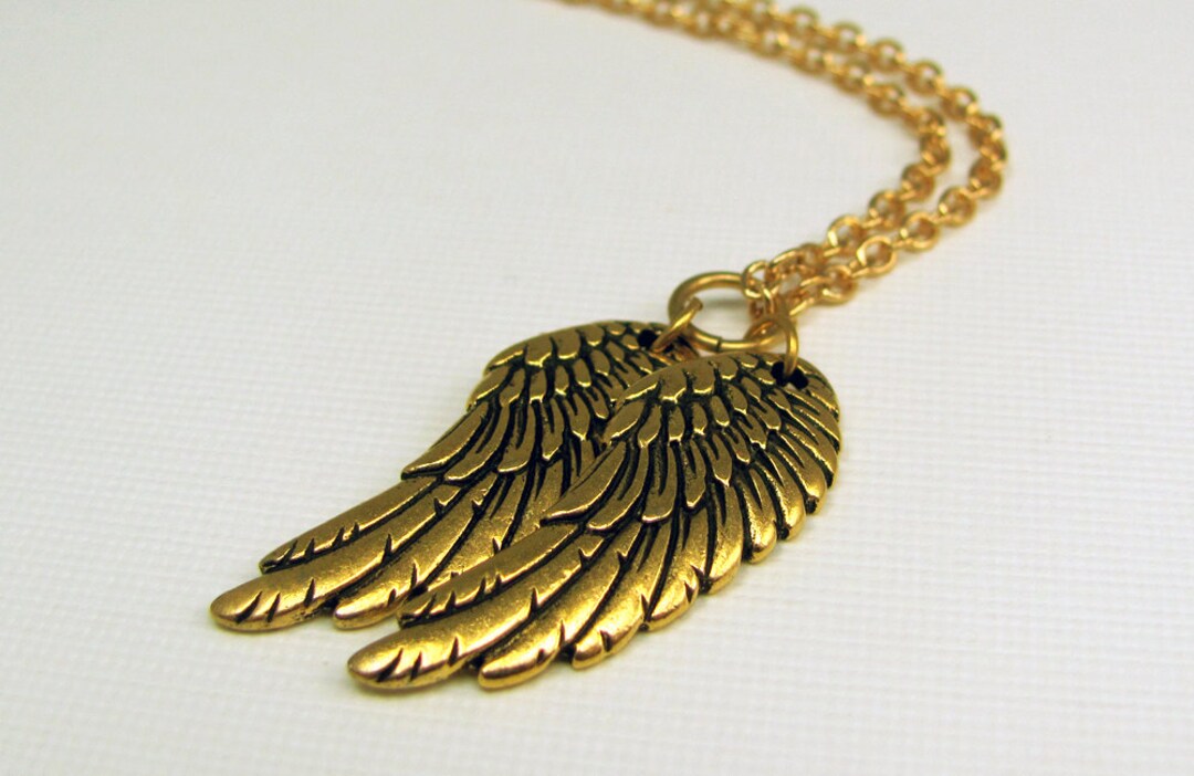 Gold Wings Necklace of Angel Wings Eagle Wings Bird Wings - Etsy