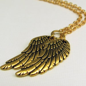 Gold Wings Necklace of Angel Wings, Eagle Wings, Bird Wings, Pegasus Wings, or Anime Wings. Angel Wings Necklace. My Little Pony Necklace.