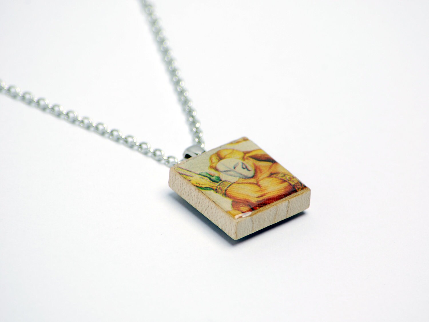 Upcycled Vega Necklace in Silver - Street Fighter Necklace