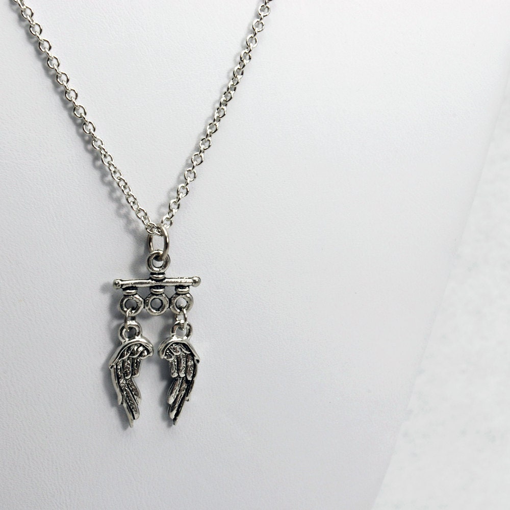 Daryl Dixon Inspired Wings Necklace in Silver Silver The | Etsy