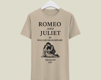 Romeo and Juliet T-Shirt, Vintage Shakespeare graphic tee, literary gift, book lovershirt, classic tragedy apparel, 1597 edition, Hamlet tee