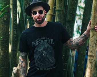 Welcome to Innsmouth, Lovecraft t-shirt, Cthulhu, Fish people, Bloodborne, Miyazaki, great ones, deep ones, shadow over innsmouth
