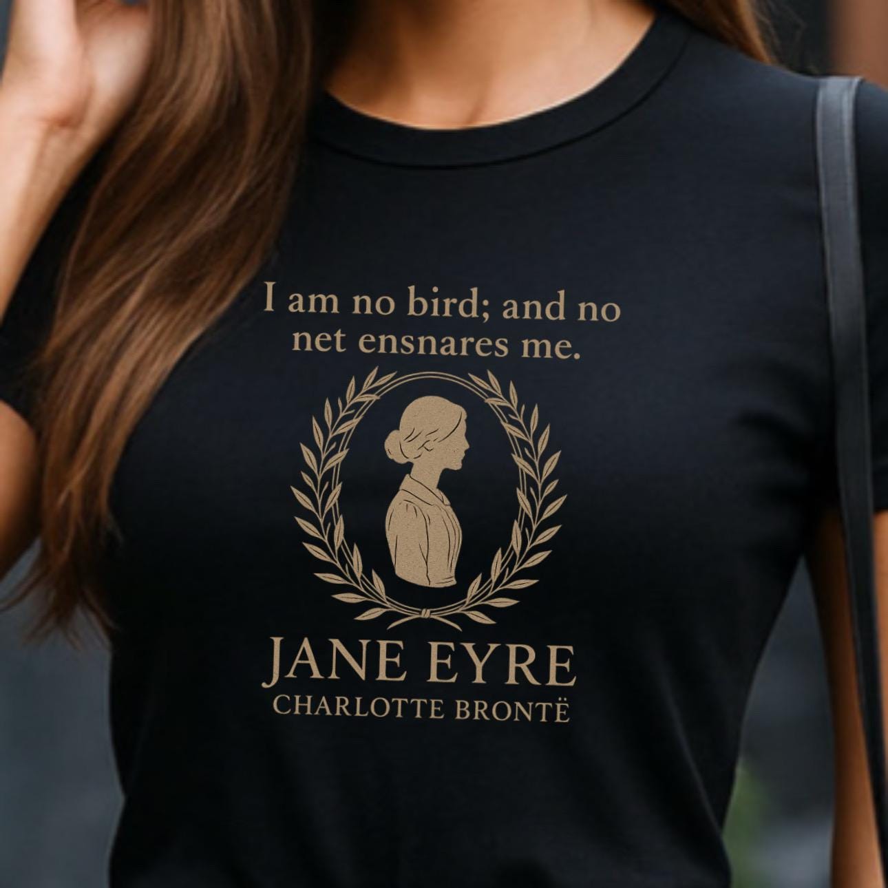 Jane Eyre T-Shirt, Charlotte Bronte shirt, feminist book lover gift, "I am no bird" shirt, classic literature tee, vintage book art tee,