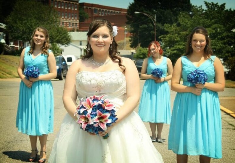 flower girl Wedding bridesmaids maid of honor prom toss jr bridesmaid Design your own Bridesmaids bouquet