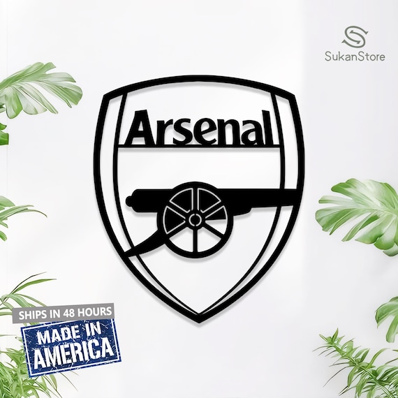 Arsenal FC Metal Sign,Laser Cut Steel Wall Art,Football Fan Gift,Soccer Decor,Man Cave&Game Room Sign,Team Logo Home Decor,Steel Home Accent