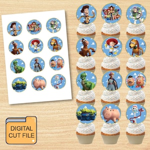 Toy Story Printable Cupcake Topper Birthday Decoration, Toy Story label, Cake Topper Instant Download