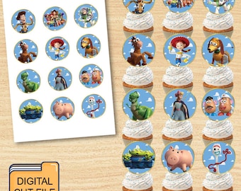Toy Story Printable Cupcake Topper Birthday Decoration, Toy Story label, Cake Topper Instant Download