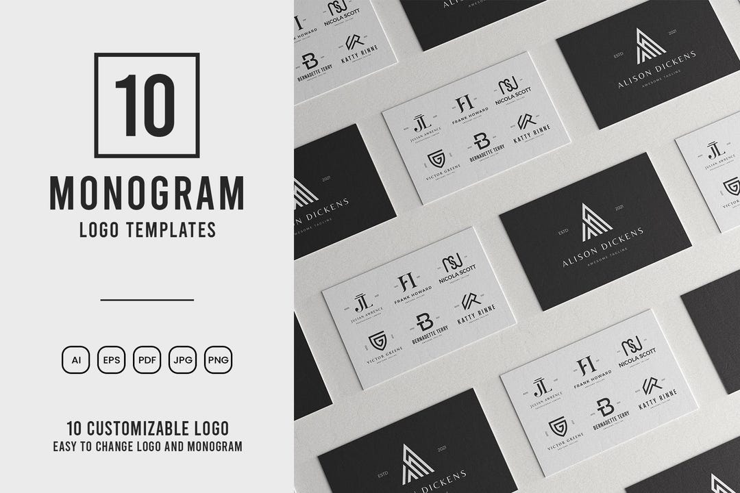 Customize Logo Monogram, Business Name Logo, Initials Logo ...