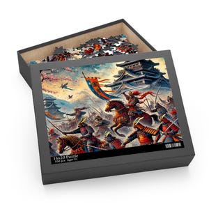 Samurai Battle Scene Puzzle - 120, 252, 500-Piece | Anime Art, Gift for Men, Puzzle Lovers, Wall Decor, Family Activity