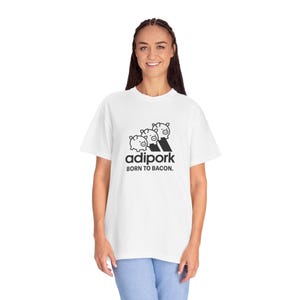 Adipork Unisex Garment-Dyed T-Shirt - Funny Bacon Lover Tee, Gift for Foodies, Casual Style, Cooking Gift, Bacon Humor