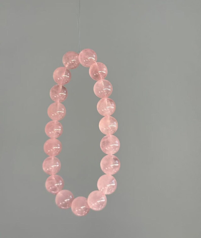 Madagascar Rose Quartz Bracelet: Handmade Crystal Jewelry for Love & Healing image 4