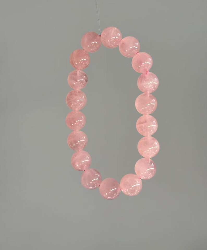 Madagascar Rose Quartz Bracelet: Handmade Crystal Jewelry for Love & Healing image 6