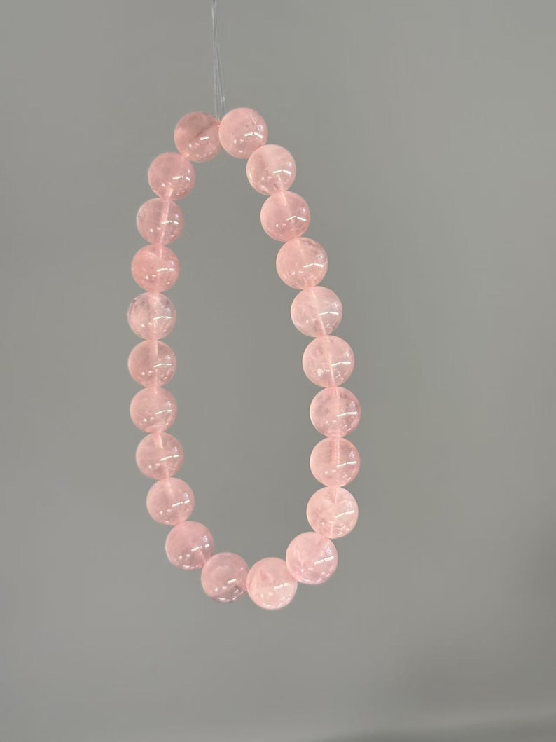 Madagascar Rose Quartz Bracelet: Handmade Crystal Jewelry for Love & Healing image 1