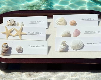 Pendientes de concha hechos a mano, joyería playera costera, pendientes de concha inspirados en el océano, regalo minimalista.