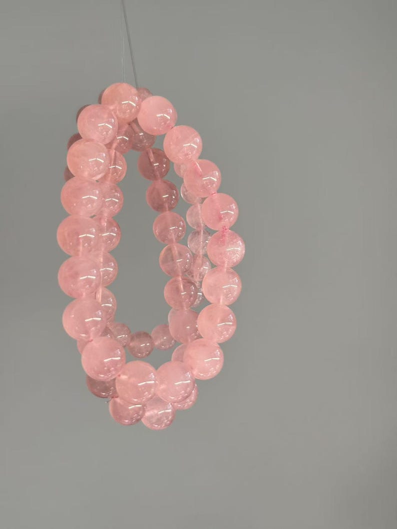 Madagascar Rose Quartz Bracelet: Handmade Crystal Jewelry for Love & Healing image 2