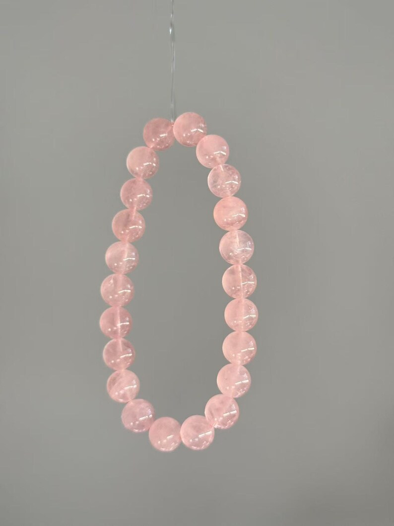 Madagascar Rose Quartz Bracelet: Handmade Crystal Jewelry for Love & Healing image 5