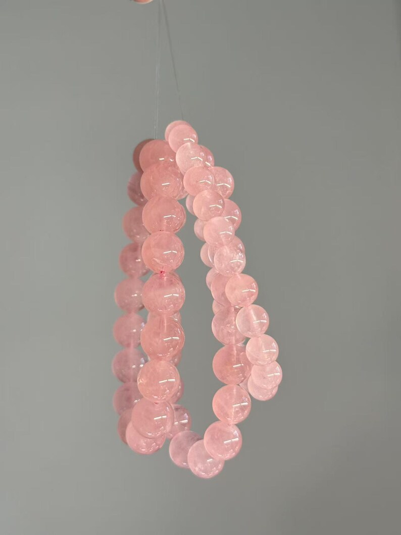 Madagascar Rose Quartz Bracelet: Handmade Crystal Jewelry for Love & Healing image 3