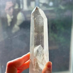 Raw Smoky Quartz Point, High Clarity Natural Quartz, Grounding & Protection Crystal