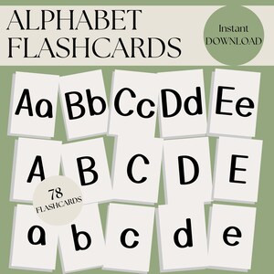 Schede didattiche minimaliste con l'alfabeto per la scuola materna Schede didattiche stampabili per l'istruzione parentale Schede didattiche con l'alfabeto per l'abbinamento delle lettere