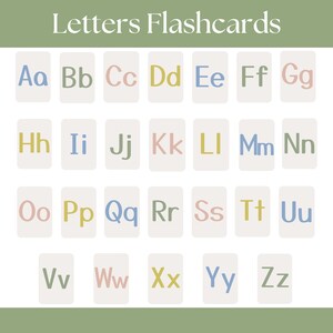 Alphabet Flashcards - Minimalist ABC Learning Cards, Homeschool ...