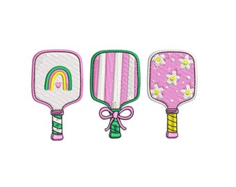 Schattig Pickleball Paddle Borduurbestand, Pickleball Lovers Borduurontwerp