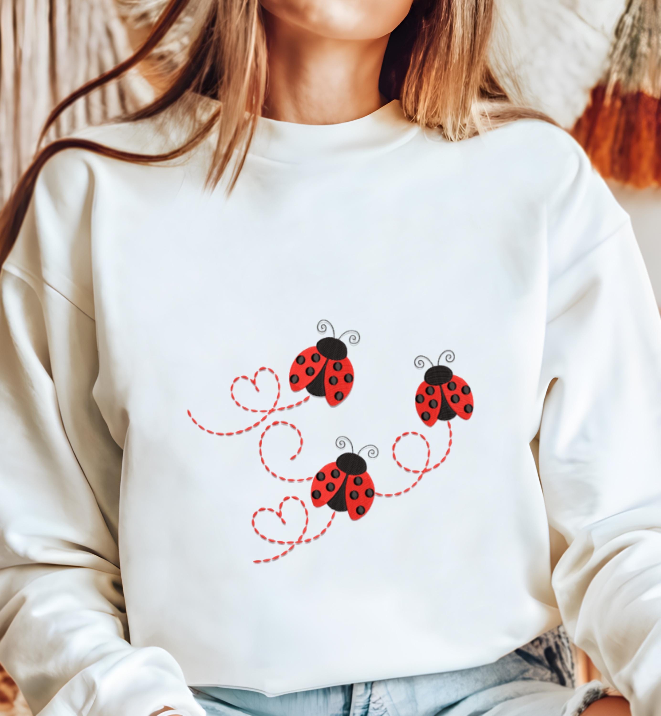 Ladybug Embroidery Pattern – Spring Bug Design – Instant Digital ...