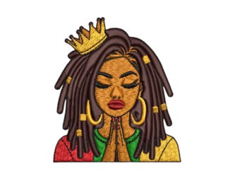 Borduurpatroon Black Beauty, prachtig borduurontwerp voor een zwarte vrouw