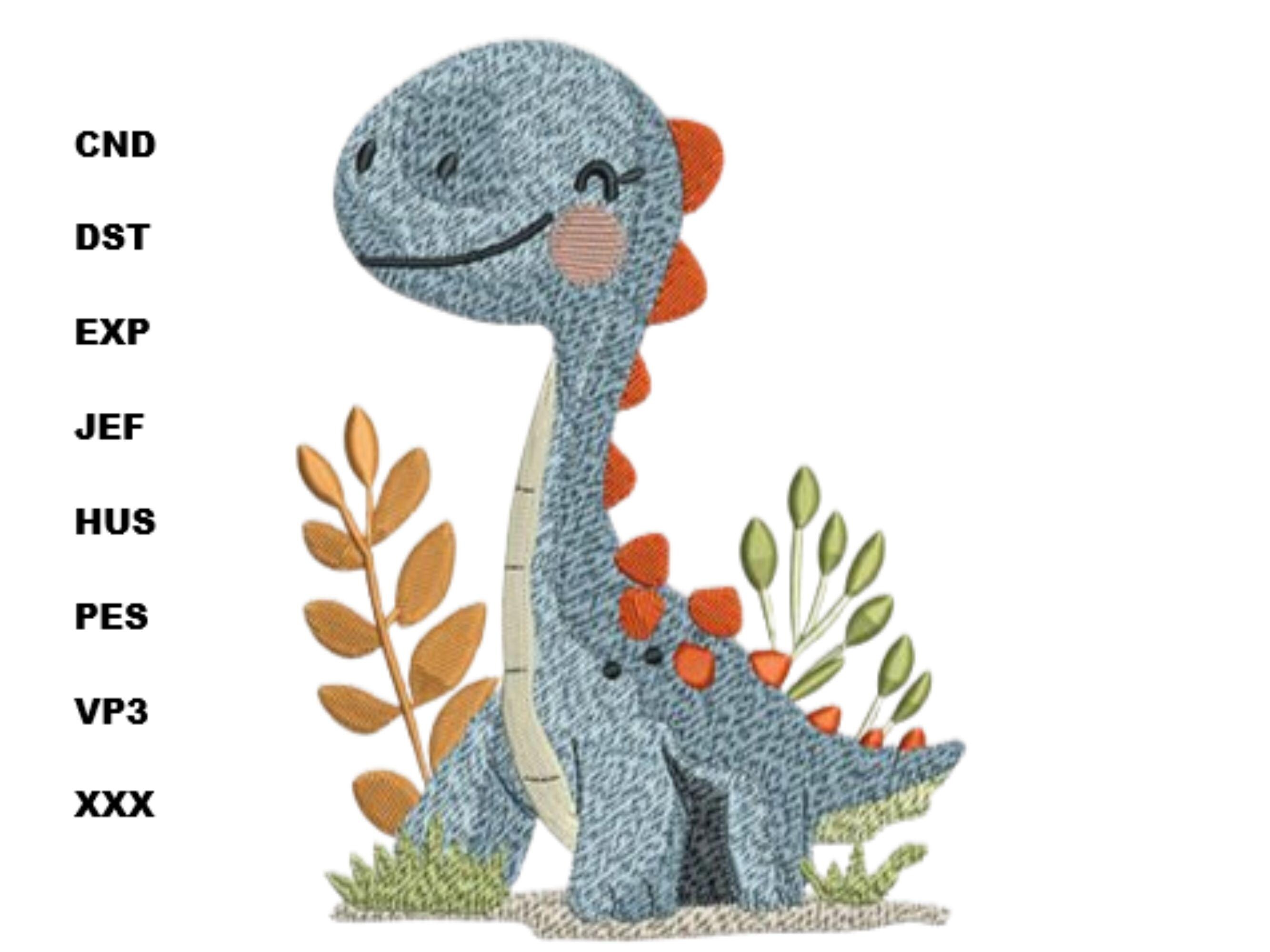 Cute Dinosaur Embroidery Design | Instant Download | Jurassic Animal ...