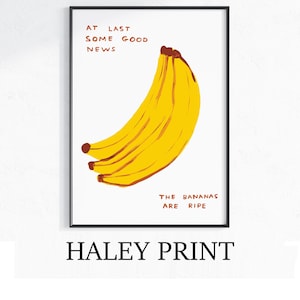 David Shrigley - At Last Some Good News, Quirky Wall Art, Pop Art Decor, Funny Poster, Contemporary Home Gallery, Humorous Decor, Art