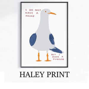 David Shrigley - I Do Not Have A Name, Quirky Wall Art, Pop Art Decor, Funny Poster, Contemporary Home Gallery, Humorous Decor, Art